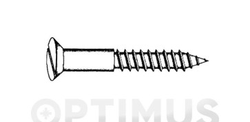 Fijación y Tornilleria - TIRAFONDO CABEZA PLANA ZINCADO 3,50X16 MM
