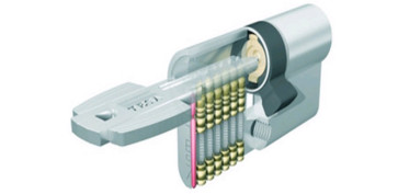 Material de carpintería - CILINDRO T60 LEVA CORTA 35-35 NIQUEL, 5 LLAVES