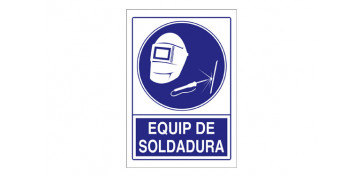 Señalizacion - SEÑAL EQUIP DE SOLDADURA---- 210X297PVC