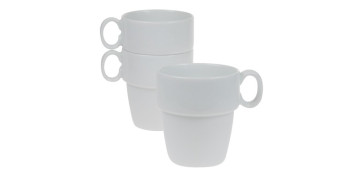 Menaje - MUG APILABLE PORCELANA AMBIT BLANCO