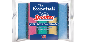 Utiles de limpieza - ESTROPAJOS FIBRA FUERTE VERDE ECO PACK 5