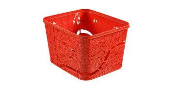 Cajas y baules - CAJA BOX LONDON 18 L ROJO 35X30X24CM