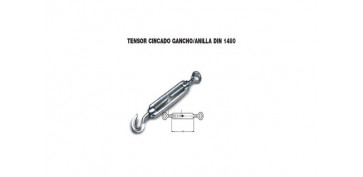 Cables y cadenas - TENSOR GANCHO ANILLA GALV 6