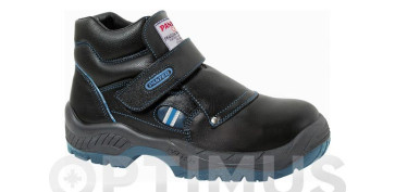 Calzado de seguridad - BOTA SEGURIDAD FRAGUA VELCRO PLUS NEGRO S3 T-45 PU/TPU