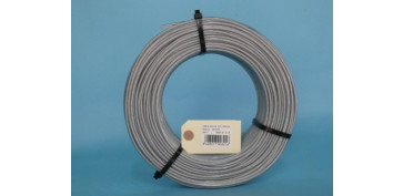 Cables y cadenas - CABLE ACERO GALVANIZADO RECUBIERTO DE PVC ROLLO 100 M Ø4 X 6 (6 X 7) +1 ALMA METAL