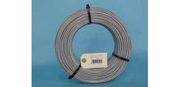 Cables y cadenas - CABLE ACERO GALVANIZADO RECUBIERTO DE PVC ROLLO 100 M Ø3 X 5 (6 X 7) +1 ALMA METAL