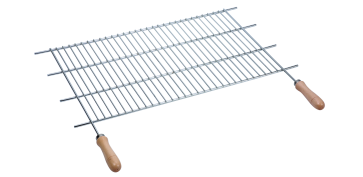 Barbacoas - PARRILLA RECORTABLE ZINC MANGO MADERA 100X40CM (CORTE 82-102 CM)