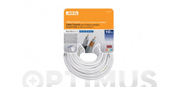 Cables - CABLE COAXIAL TV 19VAT-BLANCO 10 M