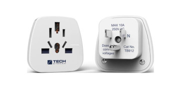 Material instalacion electrico - ADAPTADOR ENCHUFE PARA VIAJE ESTADOS UNIDOS