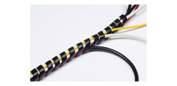 Material instalacion electrico - RECOGEDOR DE CABLES TIDY WRAP 2.5M NEGRO
