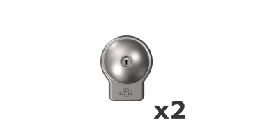 Cerraduras - CERRADURA SEGURIDAD VEHICULOS INDUSTRIALES UFO+ INOX 2 PIEZAS LLAVES IGUALES