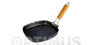 Menaje - GRILL RAYADO ALUMINIO FUNDIDO ECOCHEF 28X28 CM