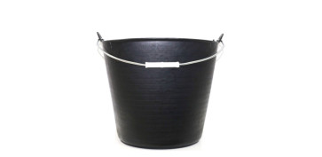 CAPAZO PLASTICO CON ASA METALICA 22 LNEGRO