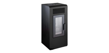 Calefacción por biomasa - ESTUFA PELLET ECO  NEGRA 6.5 KW VOLUMEN ESTANCIA 170M³