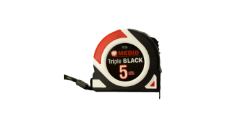 Medidores de distancias - FLEXOMETRO TRIPLE BLACK 5 M X 25 MMFONDO NEGRO IMPRESO EN BLANCO