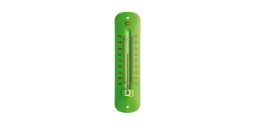 FOLLETO JARDIN OPTIMUS - TERMOMETRO ATMOSFERICO METAL VERDE 