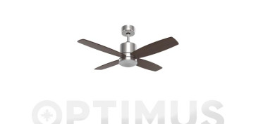 VENTILADOR TECHO MIDI 4048X 55W 122 CM INOX/NEGRO LUZ LED
