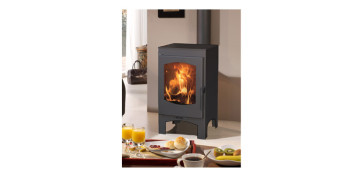 Calefacción por biomasa - ESTUFA LEÑA LUGANO 6KW ECODESIGN