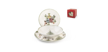 Vajillas - VAJILLA STONEWARE CHRISTMAS 18 PIEZAS