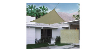 Cercado y ocultacion jardin - TOLDO VELA SOMBREO CUADRADO POLIETILENO 5 X 5 M TIERRA