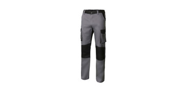 Vestuario laboral - PANTALON POLIESTER / ALGODON 240 GR REFORZADO GRIS / NEGRO TALLA 54