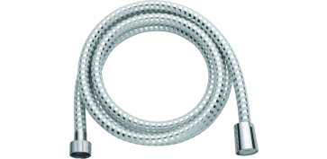 Griferia - FLEXO PARA DUCHA 175 CM PVC REFORZADO CONECTORES DE ZINC Y ABS - BLANCO Y CROMO
