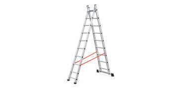 Escaleras - ESCALERA ALUMINIO PROFESIONAL DOBLE COMBINADA 2X9 PELDAÑOS