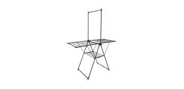 Textil y costura - TENDEDERO ACERO CON ALAS + BARRA TRAMONTANA NEGRO