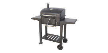 Barbacoas - BARBACOA CARBON CON TAPA Y DOS MESAS AUXILIARES 121,5 X 62 X 104 CM