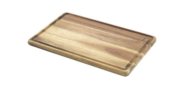 Menaje - TABLA CORTAR CONICA RANURADA MADERA ACACIA 32 X 21 X 12,5 CM